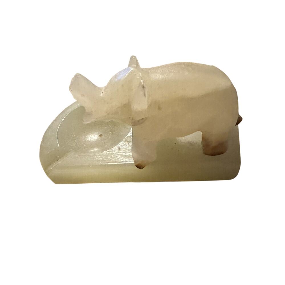 Vintage Marble‎ Stone Elephant Figurine Ashtray
